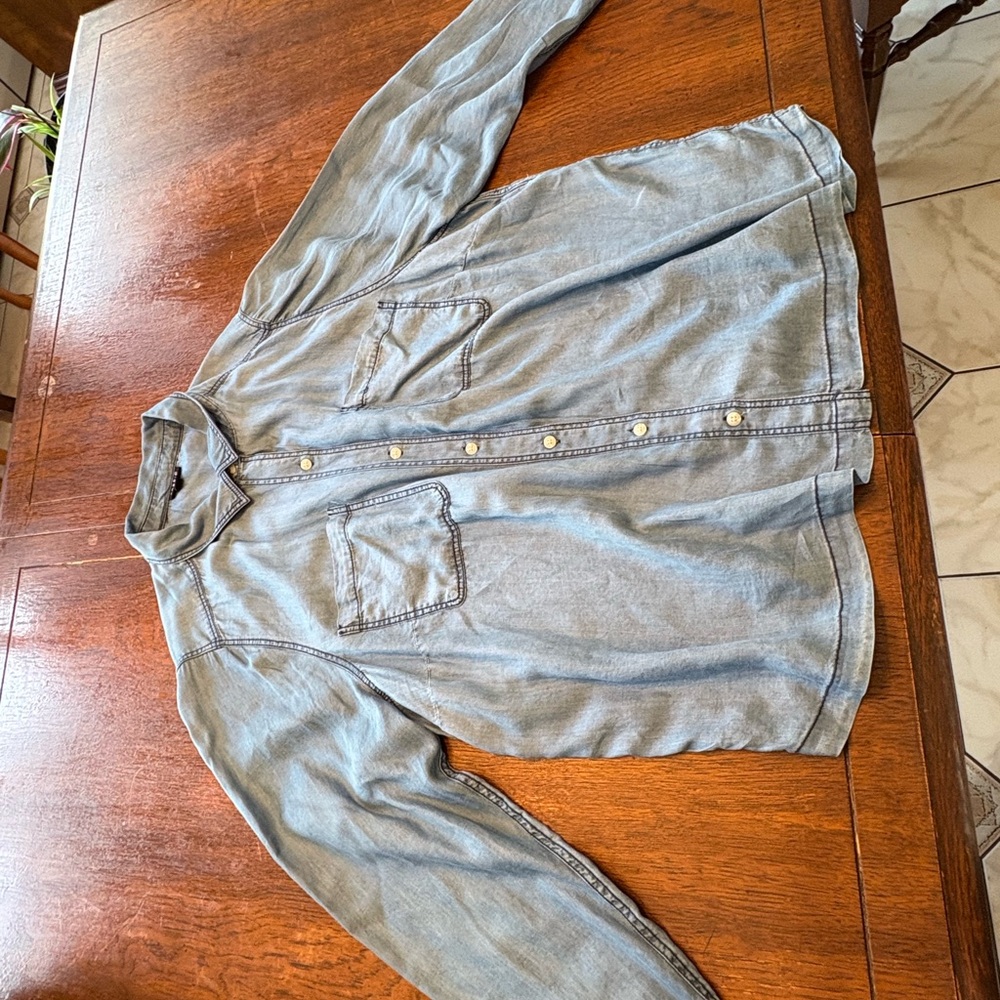 Torrid Denim Blue Button Down Shirt